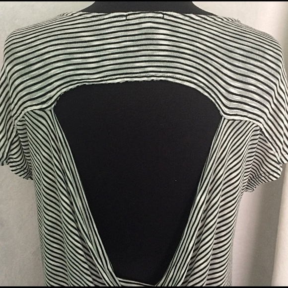 Charlotte Russe Black White Stripe Backless XL - Picture 5 of 8